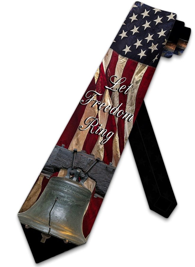 Three Rooker Patriotic Ties Mens Liberty Bell Necktie USA Tie - Image 1